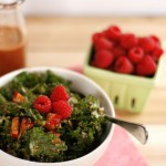 Kale Salad with Raspberry Blood Orange Vinaigrette