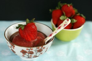 Vegan Chocolate Mousse with Strawberry Chia Coulis