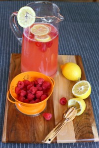 Raspberry Lemonade with Coconut Water {Sugar-Free}