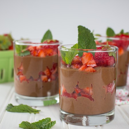 Strawberry Choco-Mint Parfait {Gluten-Free, Vegan}